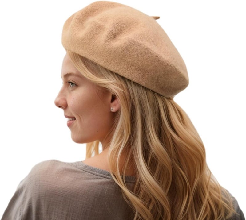 EGANO Women's ​​Beret Hats​​ - French Wool Blend Winter Cap, 70% Wool All-Season Soft ​​Beret Hats for Women​​ (Multi-Color)​ - Image 1